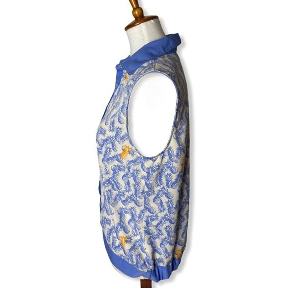 Cremieux Sleeveless Pineapple Print Button Down - Picture 4 of 5